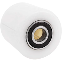 Rouleau de charge en nylon blanc haute capacité, durable, 80x70 mm / 3,15"x2,76", avec roulements de précision étanches pour chariot à palettes / transpalette