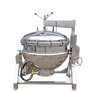 Automatic Pot Mixer Double Tilting Jacketed Kettle Vacuum Jacketed Cooking Kettle With Ce Certificate