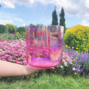 ขันคริสตัลควอตซ์ใสสำหรับทำสมาธิบำบัดด้วยเสียง  พร้อมสีสันแห่งจักรวาล - Product Image 5