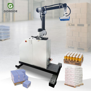 เครื่องจักรระบบแพลตเตอร์บรรจุภัณฑ์แบบกล่องสำหรับขวดน้ำดื่มบริสุทธิ์ บรรจุ 20 กก. ต่อกล่อง พร้อมหุ่นยนต์โคบอทและเครื่องจ่ายแบบเฮฟเวอร์ - Product Image 1