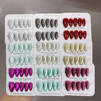 Uñas Postizas con Forma de Almendra, Estilo Ojo de Gato, Multicolores, de ABS, Venta al Por Mayor, para Aplicación en Uñas