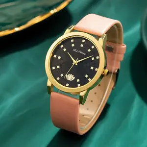 Moda Hipster kadın izle Lotus çiçek kayış kuvars bayanlar saatler kızın yaratıcı saatler Reloj Mujer