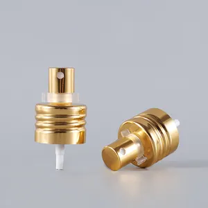 24/410 28/410 Silver Gold Non Spill Aluminum Plastic PP Cosmetic Fine Mist Spray Pump Perfume Sprayer For Bottle