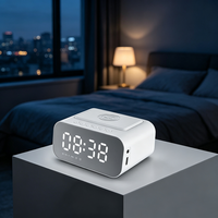 Haut-parleurs Bluetooth, nouveau modèle vintage classique, chargeur sans fil 15W, grand volume, réveil, haut-parleur portable, boîte à musique, décoration d'intérieur