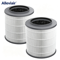 Filtres à charbon actif HEPA Alleviair 12030 (3 étapes) pour purificateurs d'air Clorox 11030/11030J/11031, couvre les pièces moyennes de 1 000 pieds carrés