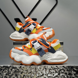 Chaussures à plateforme à lacets pour hommes 2026 Nouvelle collection été en maille respirante à semelle épaisse confortable rehaussant la taille Tendance Mode Sport Décontracté - Product Image 3