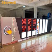 Letrero LED para Gasolinera, Letrero Tipo Pylon, Tablero de Precios para Gasolinera, Cartel Digital Personalizado de Aluminio para Mostrar Precios de Combustible