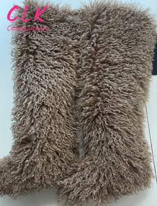 <strong>Women's</strong> Winter Faux Fur Mongolian Thigh High <strong>Boots</strong> <strong>Sheepskin</strong> Over the Knee <strong>Boots</strong> for Snow Mongolian Fur Long <strong>Boots</strong> for 72 cm - Product Image 3