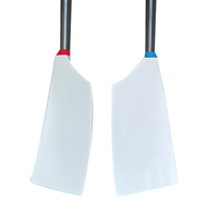 Sculling Remo de bote de remos Alto rendimiento 282cm a 287CM de largo 3K Hoja de carbono 38mm 3K Eje de carbono Remo de carbono completo
