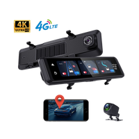 Caméra de tableau de bord 4K 4G à double objectif avec Wifi Gps ADAS + BSD Caméra de voiture DVR Caméra de tableau de bord avec miroir Caméra de voiture FHD 4K Streaming en direct en temps réel