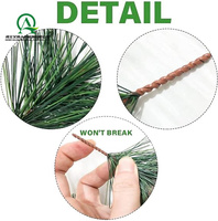 Aiguilles de pin vert artificielles Branches Petites brindilles Tiges Arbre de vacances à feuilles persistantes pour Noël DIY Artisanat Événements Vacances Hiver