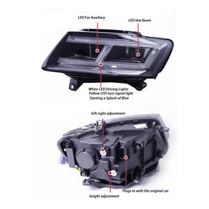 ไฟหน้า LED แบบปลั๊กแอนด์เพลย์สำหรับรถ <span class=keywords><strong>Audi</strong></span> ประกอบใหม่2009-2018 <span class=keywords><strong>Q5</strong></span> - Product Image 2