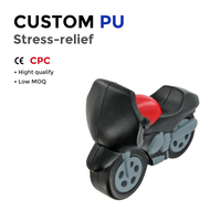 Jouets Squishy Moto en PU Personnalisés à Remontée Lente, Jouet Anti-Stress Fidget, Jouet à Presser pour Enfants et Adultes, Moto Sensorielle