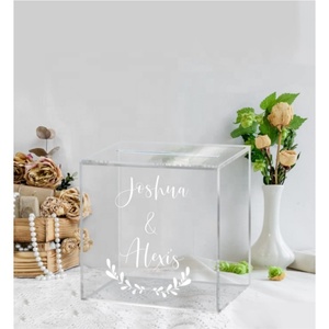 Scatola per carte in acrilico trasparente, scatola per matrimonio, spessa - Product Image 3