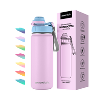 Bouteille d'eau isotherme en acier inoxydable Everich, plusieurs tailles, personnalisable, avec couvercle à verrouillage, vente en gros