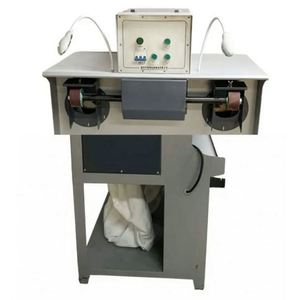 Machine de ponçage et de polissage électrique industrielle à double tête pour cuir, avec aspiration des poussières intégrée, pour le meulage et le dégrossissage efficaces des chaussures - Product Image 2