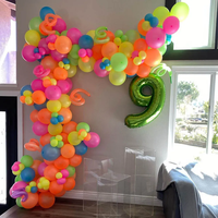 Ballons longs néon lueur ballons fluorescents réactifs UV ballons magiques 80s 90s anniversaire lumière noire décorations de fête