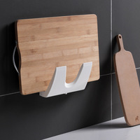 Support mural double niveau en plastique Shuangqing pour couvercles de casseroles et ustensiles de cuisine, organisateur multifonctionnel pour planches à découper