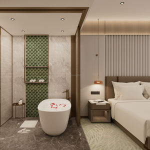Juego de Muebles Modernos para Dormitorio de Hotel Cinco Estrellas, Panel de Madera Sólida, Personalizado por Fábrica Directa para Sala de Estar y Dormitorio - Product Image 4