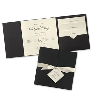 热销定制A1/A2/A6/A4/A7商务牛皮纸信封文件夹和结婚卡片包装