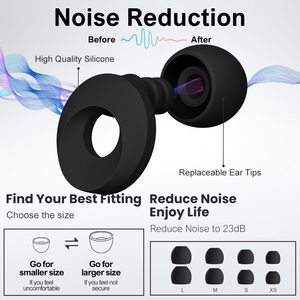 <span class=keywords><strong>Bouchons</strong></span> <span class=keywords><strong>d</strong></span>'<span class=keywords><strong>oreilles</strong></span> en silicone réutilisables avec logo personnalisé, réduction du bruit, pour le sommeil, les festivals, protection auditive, certifiés EN352-2 - Product Image 3