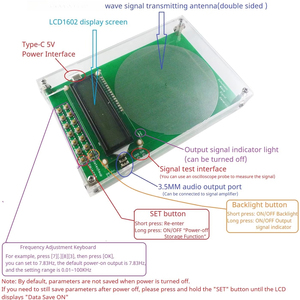SMJAC03 Neuer Schumann-Resonanz-Puls-Sinuswellengenerator mit Acrylgehäuse, 7,83 Hz, 0,01 H-100 KH, 3,5-mm-Audioausgang, Festland China F345 - Product Image 3