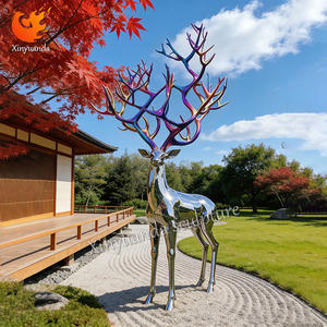 Scultura di Cervo in Acciaio Inossidabile di Alta Qualità per Esterni, Statua di Renna in Metallo per Decorazione del Giardino - Product Image 6