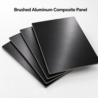 Panneau composite en aluminium brossé noir de 3 mm, taille personnalisée, pour support d'affichage en magasin
