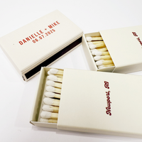 Boîte d'allumettes personnalisées de luxe, écologiques, en bois, sûres, pour restaurant, bar à cigares, souvenir pour les invités, allumettes pour bougies