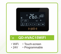 Termostato Programable WIFI QD-HVAC15 con Función WIFI, Pantalla Táctil, Control Inteligente de Temperatura Ambiente, Termostato HVAC