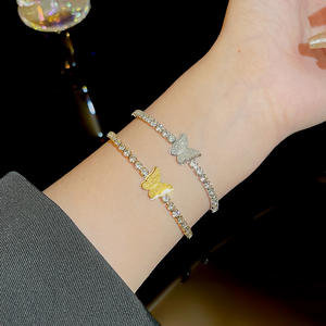 SL091 Pulsera Ajustable de Acero Inoxidable con Trébol Pulseras de Diseñador de Moda Pulseras de Eslabones para Mujer Joyería Sencilla - Product Image 4