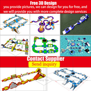 Île flottante commerciale amusante de Guangzhou, parc aquatique gonflable flottant sur la mer pour parcours d'obstacles aquatiques - Product Image 5
