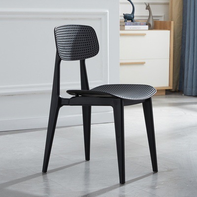 Reinforced black cutout thickened macaroon chair