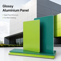 Panneau composite en aluminium brillant de 3 mm et 4 mm, plaque ACP, panneau ACM, signalétique, façade, revêtement mural extérieur