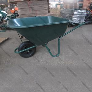 GS/TUV jardín europeo carretilla de rueda WB7864 verde con bandeja de PVC 120L - Product Image 6