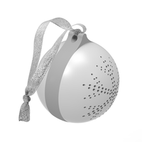 Mgitec Mini Haut-parleur sans fil portable 5.3 avec batterie intégrée 200-500mAh et micro intégré - Décoration de Noël, Pendentif de maison pour les fêtes