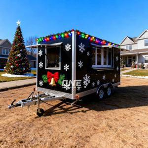 Chariot de nourriture de rue mobile, camion de nourriture rapide, remorque avec équipement de cuisine complet, prix bas pour Noël - Product Image 4