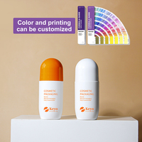 Botol rol PP bulat 50ml isi ulang botol rol deodoran kosmetik plastik dapat diisi ulang atau minyak esensial