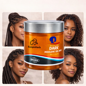 Cera en Gel Oscura con Aceite de Argán Orgánico de Marruecos, Fijación Media, Sin Residuos, para Peinar Cabello Rizado, Trenzas, Locs y Afro, Directo de Fábrica - Product Image 1