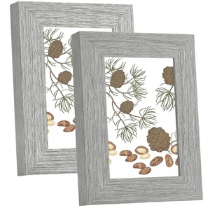 Marco de fotos de madera gris de 4 x 6 pulgadas, rectangular, para montaje en pared o mesa, decoración del hogar - Product Image 4