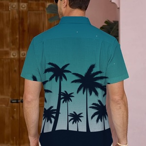 Camisa Hawaiana BMH 07-A para Hombre, Camisa Casual de Playa de Verano, Manga Corta, con Botones, Estampada, para Vacaciones Tropicales - Product Image 2