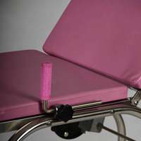 Lit d'accouchement multifonctionnel rose pour hôpital, table d'opération gynécologique et obstétricale