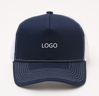 Gorra de béisbol trucker transpirable con malla trasera y parche de goma 3D personalizado, ajustable con cierre a presión para conducir al aire libre