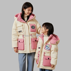 Nouvelle vente chaude, veste de travail longue en duvet d'oie de haute qualité, veste d'hiver imperméable pour <span class=keywords><strong>femme</strong></span>, mode, chaude, luxueuse, brillante, veste bomber - Product Image 3