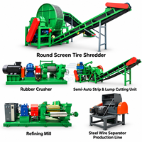 Machine à déchiqueter les pneus industriels / Déchiqueteuse de pneus - Équipement de recyclage robuste pour la découpe de pneus et la production de granulés