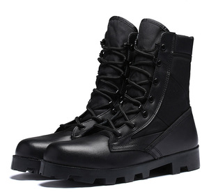 <span class=keywords><strong>Botas</strong></span> Tácticas de Cuero para <span class=keywords><strong>Hombre</strong></span>, Impermeables, de Seguridad, para Caza y Combate al Aire Libre, Color Negro - Product Image 2