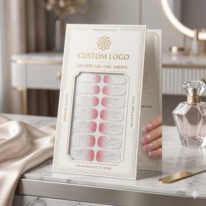Parches <span class=keywords><strong>de</strong></span> <span class=keywords><strong>Uñas</strong></span> <span class=keywords><strong>de</strong></span> Gel Sin HEMA ni UV, Fórmula Vegana, Certificación SGS, Suministro al por Mayor, Duración <span class=keywords><strong>de</strong></span> hasta 14 Días, Cumplen con las Normas - Product Image 1