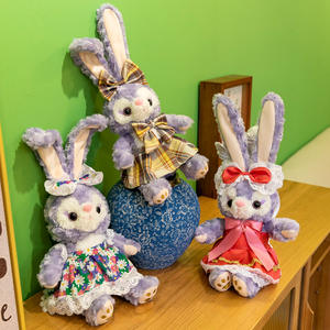 Stellalou itme oyuncaklar Stellalou dolması bebek mor tavşan peluş oyuncaklar karikatür uzun kulak <span class=keywords><strong>Bunny</strong></span> dolması hayvan bebekler için kız - Product Image 2