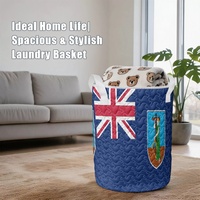 Sac de rangement matelassé à cordon personnalisé avec drapeau de Montserrat, en polyester durable, pour l'organisation domestique et les travaux d'entretien