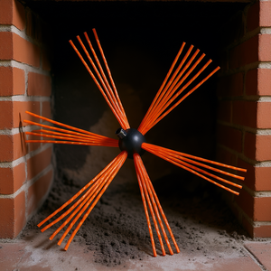 Kit de limpieza de chimeneas rotatorio Db Wholesale, varillas flexibles de nailon de 23 pies, cepillo de limpieza giratorio para chimeneas - Product Image 2